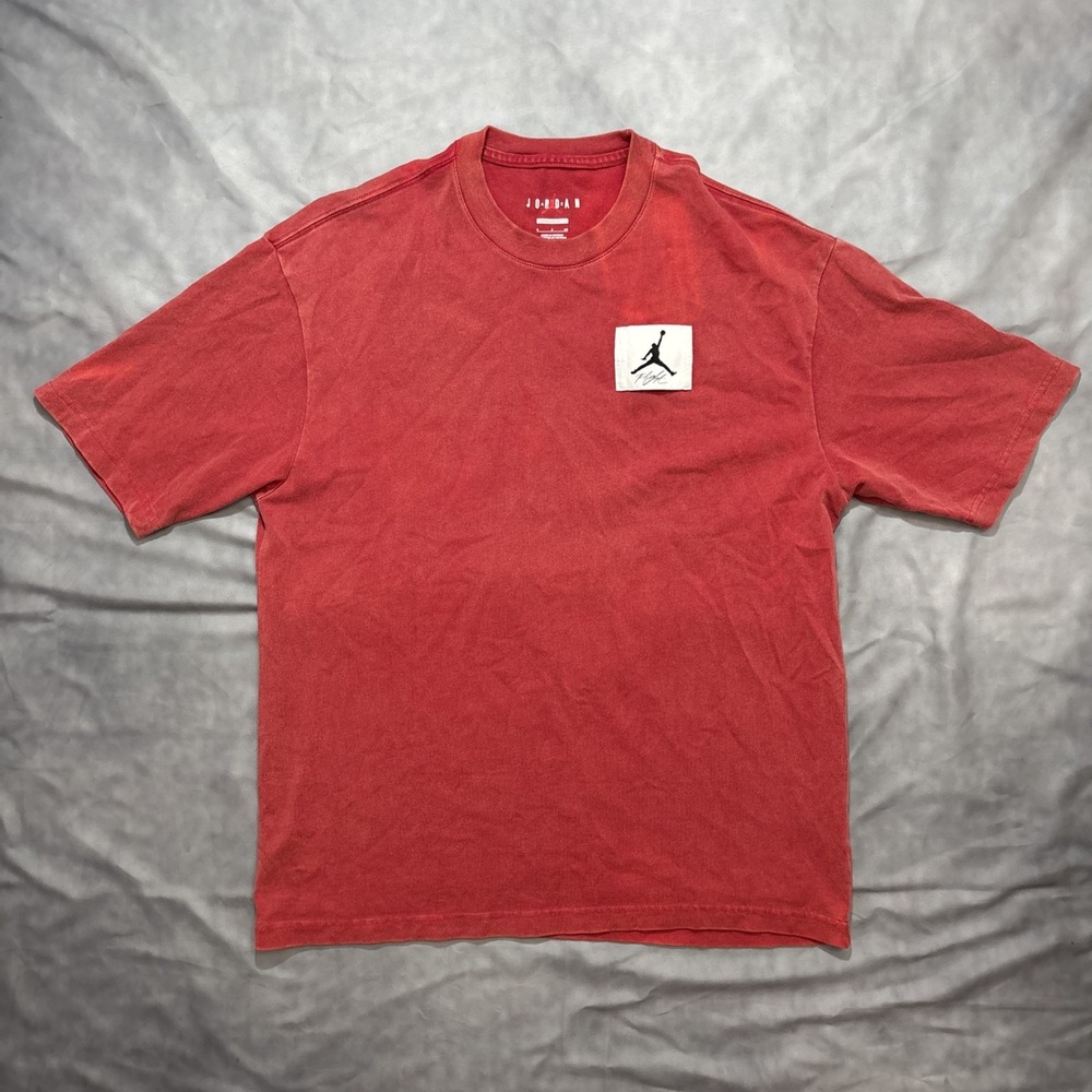 Nike Air Jordan Flight Oversized T Shirt Mens Small Faded Red Short Sleeve Logo